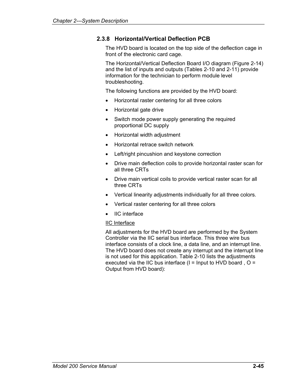 8 horizontal/vertical deflection pcb | JVC Model 200 User Manual | Page 59 / 140