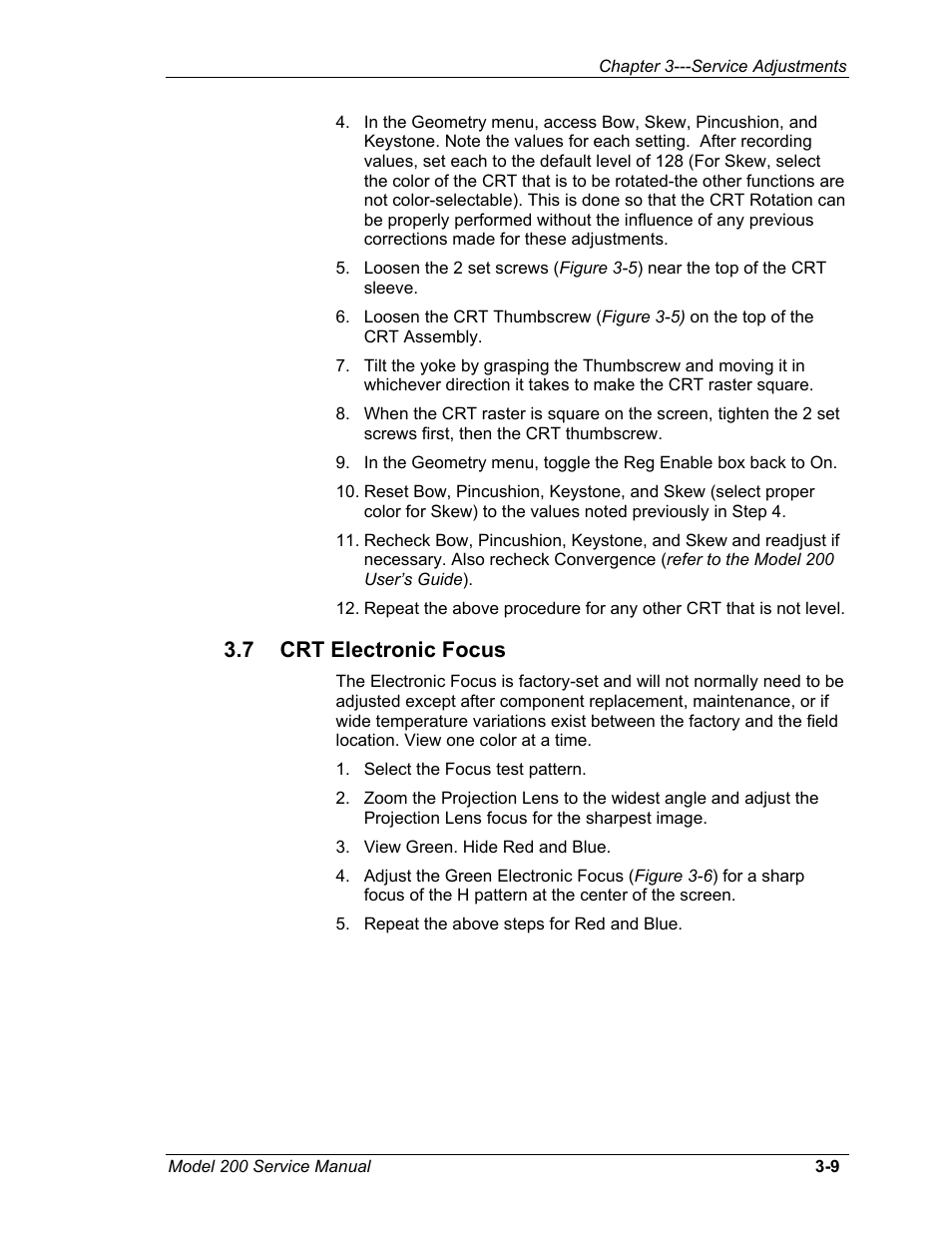 7crt electronic focus, 7 crt electronic focus | JVC Model 200 User Manual | Page 88 / 140