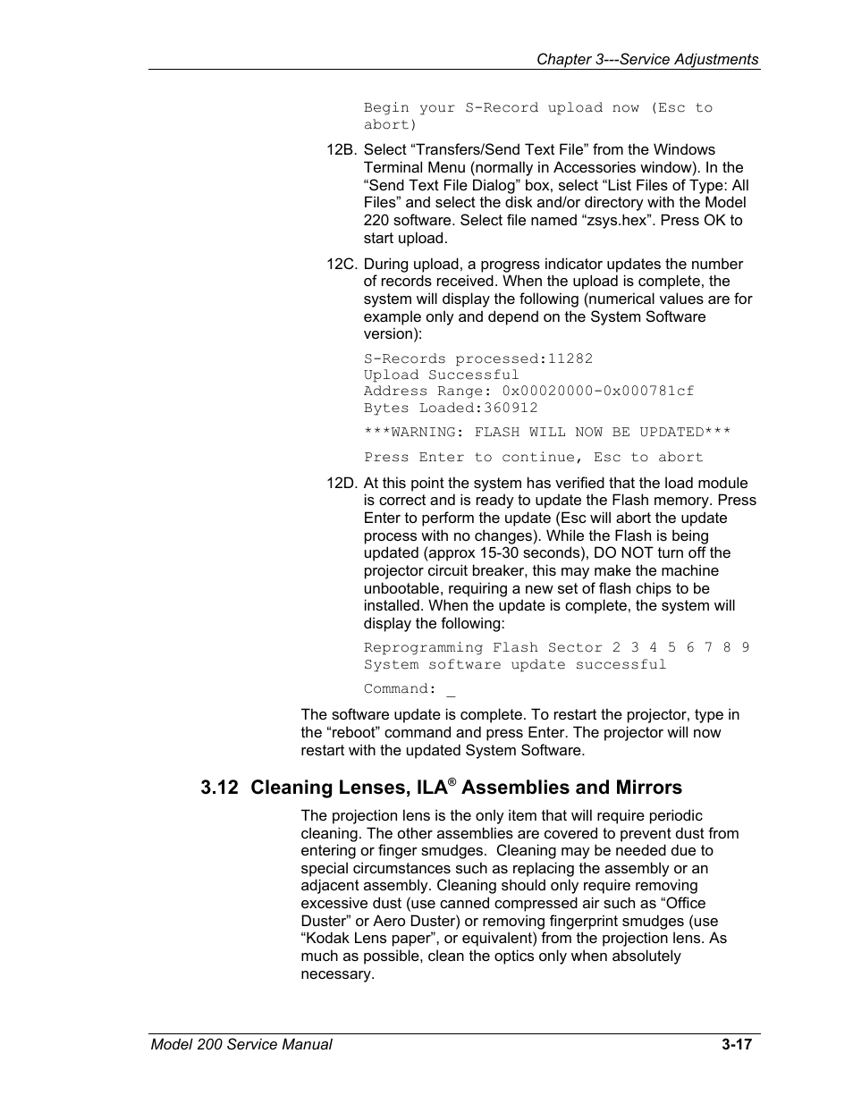 12cleaning lenses, ila® assemblies and mirrors, 12 cleaning lenses, ila, Assemblies and mirrors | JVC Model 200 User Manual | Page 96 / 140