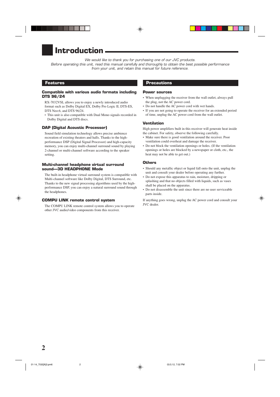 Introduction | JVC LVT1007-010A[A] User Manual | Page 4 / 53