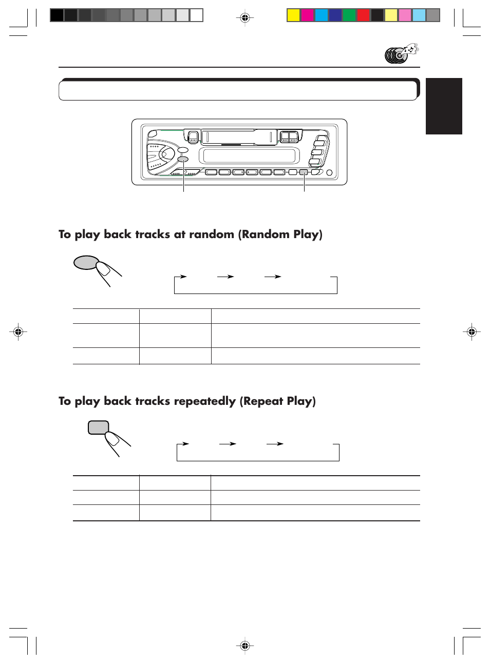Selecting cd playback modes | JVC KS-FX201 User Manual | Page 17 / 24