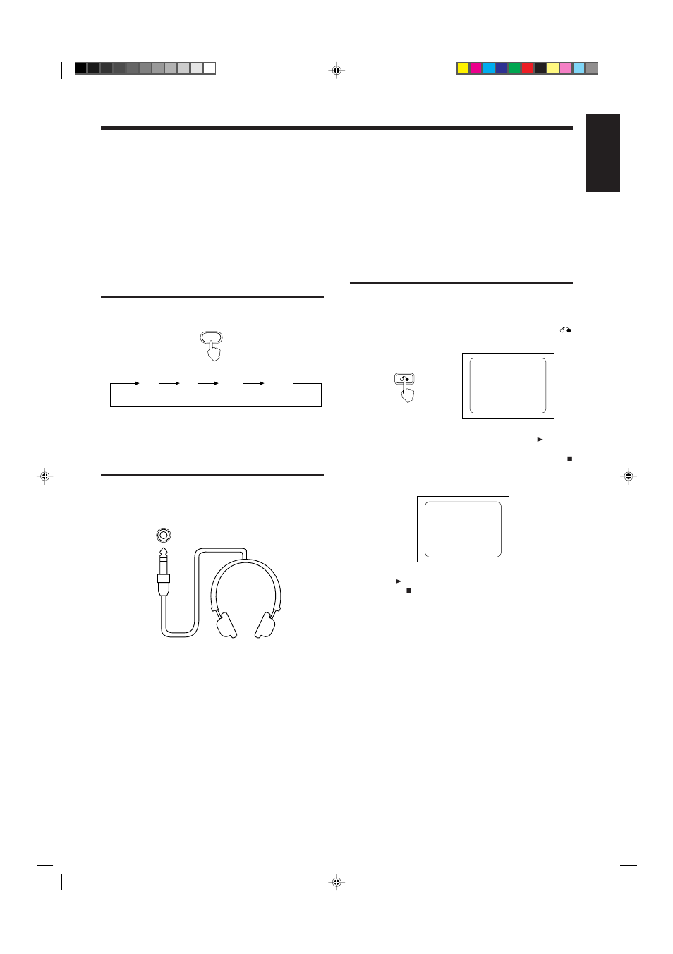 English, Basic operations using stereo headphones, Slow-motion playback on the remote control unit | Setting tv type | JVC XL-MV7000GD User Manual | Page 13 / 32
