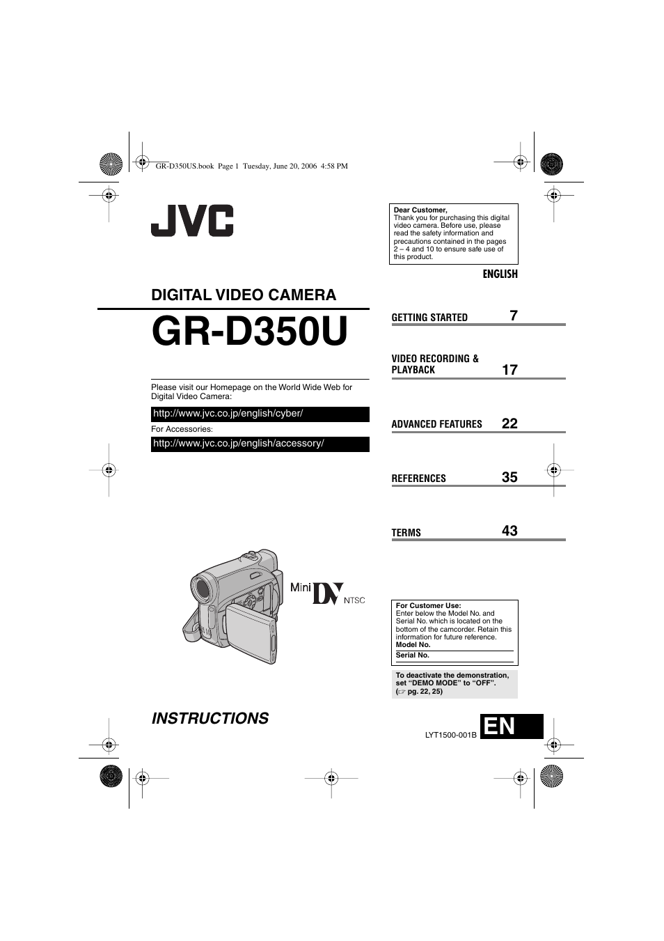 JVC GR-D350U User Manual | 88 pages