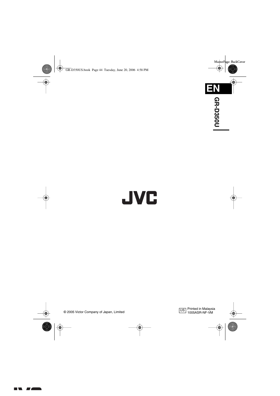 Gr-d350u | JVC GR-D350U User Manual | Page 44 / 88