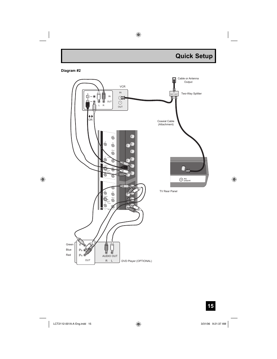 Quick setup, Diagram #2 | JVC 0306TNH-II-IM User Manual | Page 15 / 80
