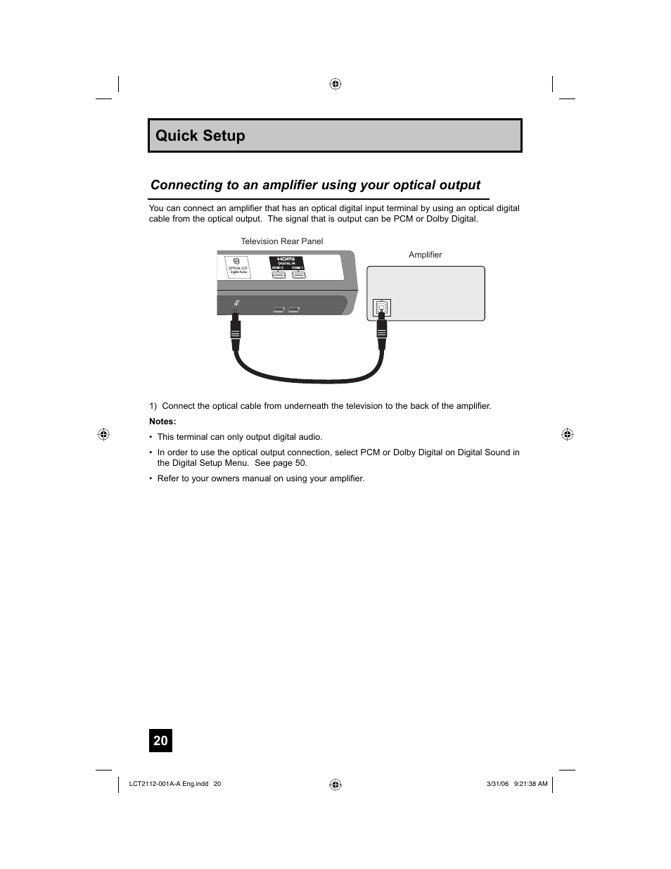 Quick setup | JVC 0306TNH-II-IM User Manual | Page 20 / 80