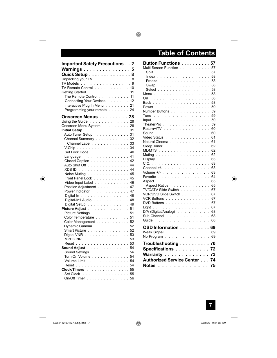 JVC 0306TNH-II-IM User Manual | Page 7 / 80