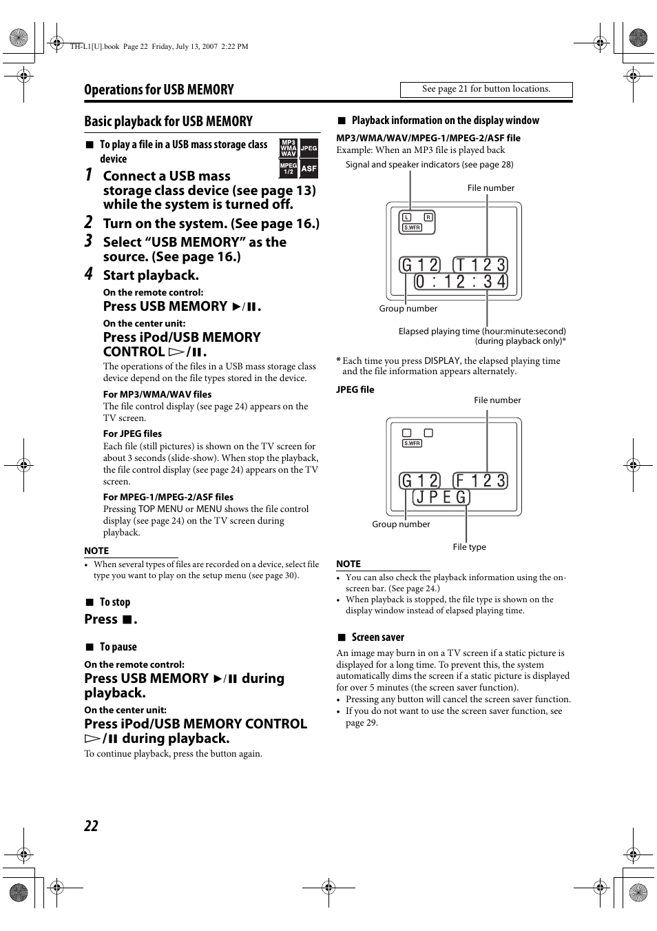 JVC SP-THL1W User Manual | Page 24 / 36