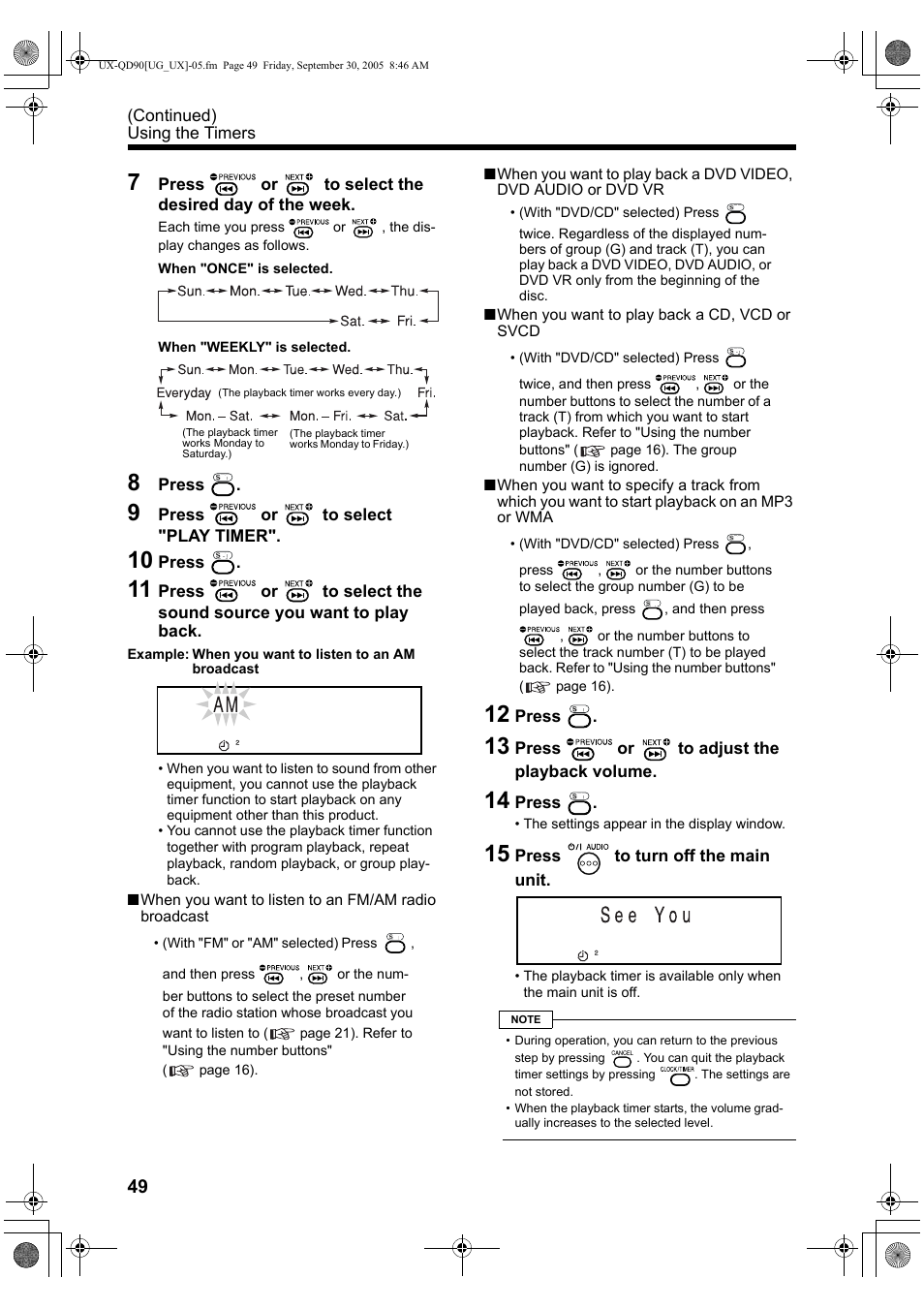 JVC UXQD90S User Manual | Page 110 / 116