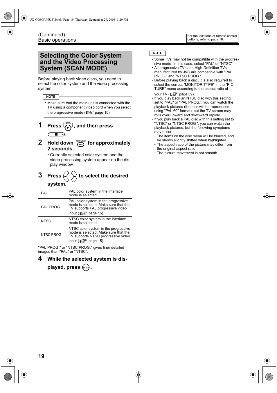 JVC UXQD90S User Manual | Page 22 / 116