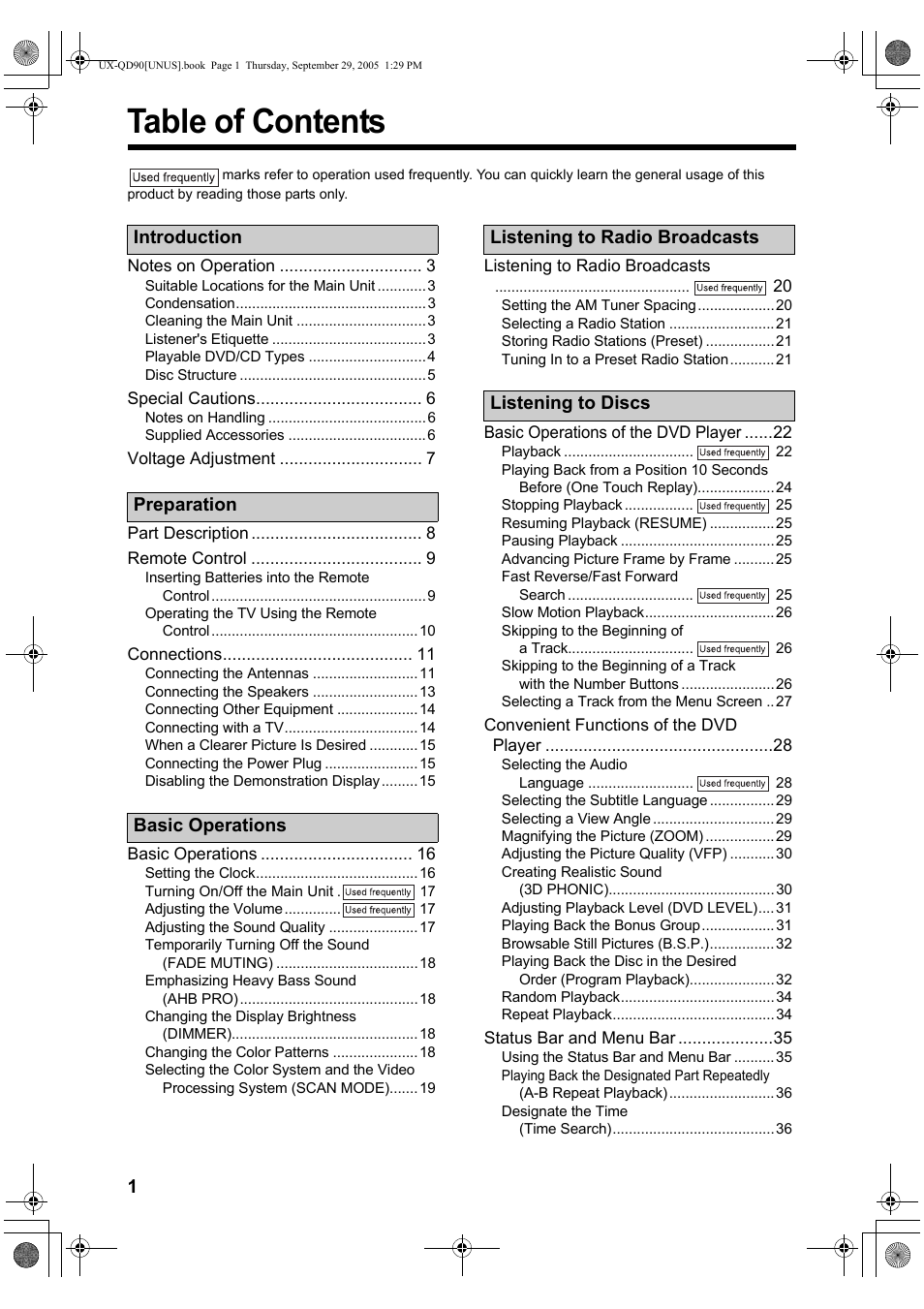 JVC UXQD90S User Manual | Page 4 / 116