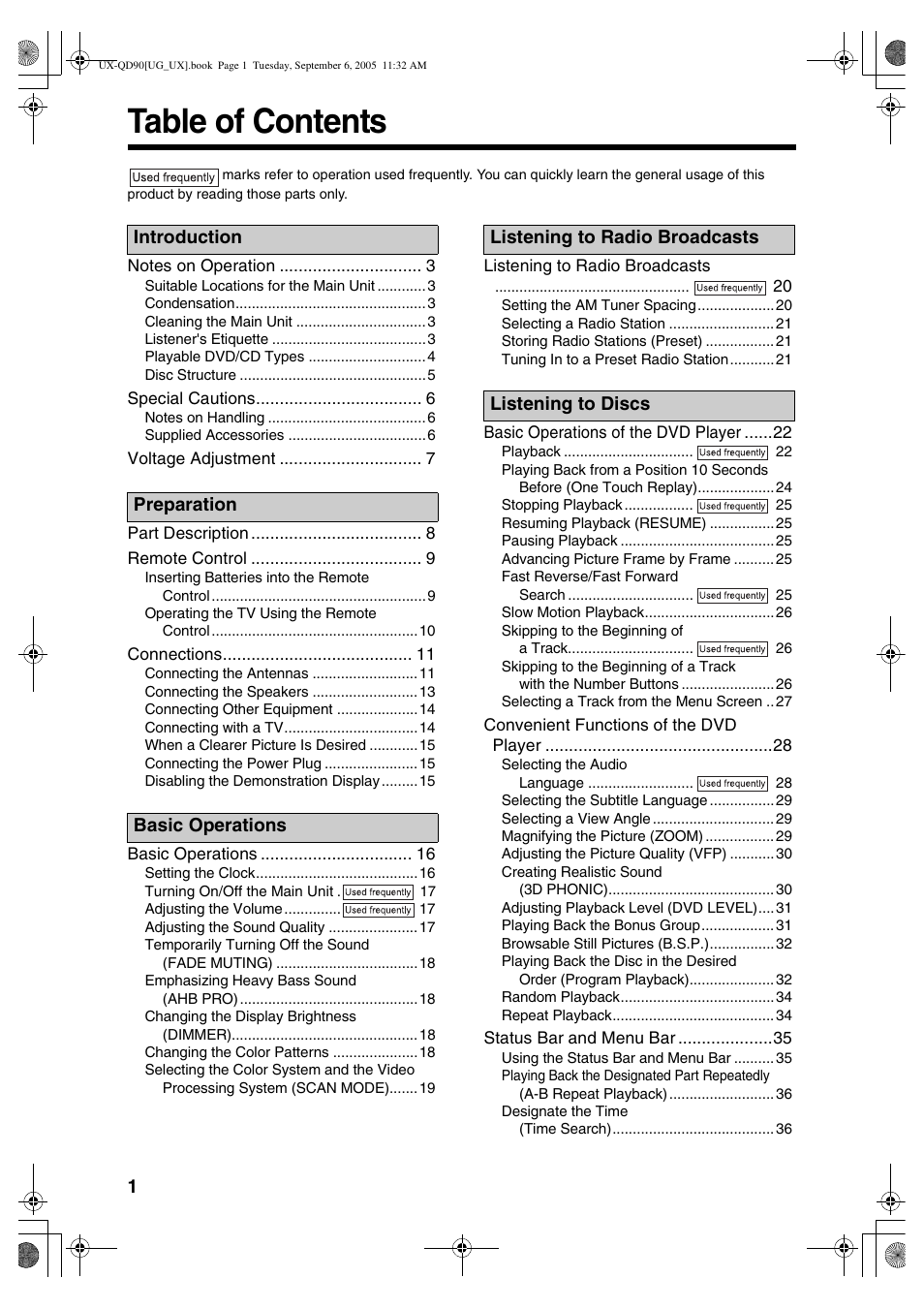 JVC UXQD90S User Manual | Page 62 / 116
