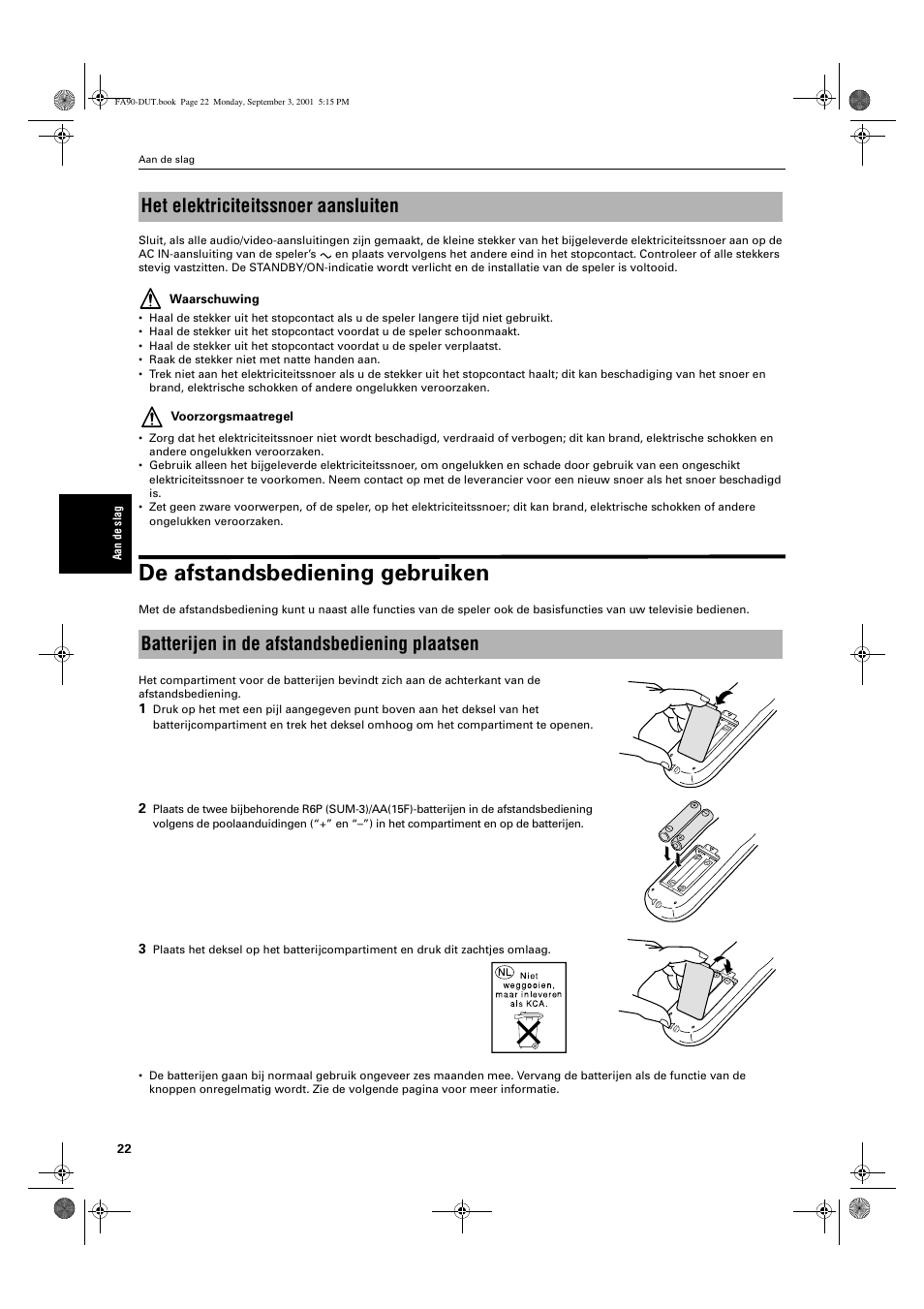 De afstandsbediening gebruiken | JVC XV-FA90BK User Manual | Page 24 / 40