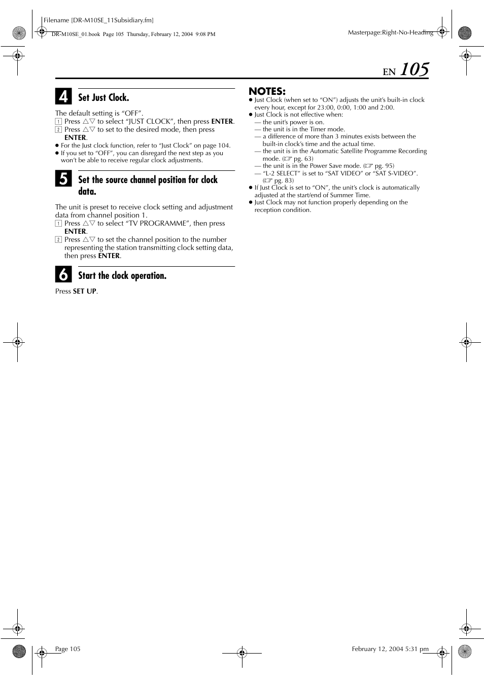 D an, Pg. 105) | JVC DR-M10S User Manual | Page 105 / 116