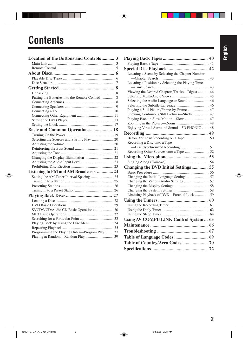 JVC 0303MWMMDWJEM User Manual | Page 5 / 76