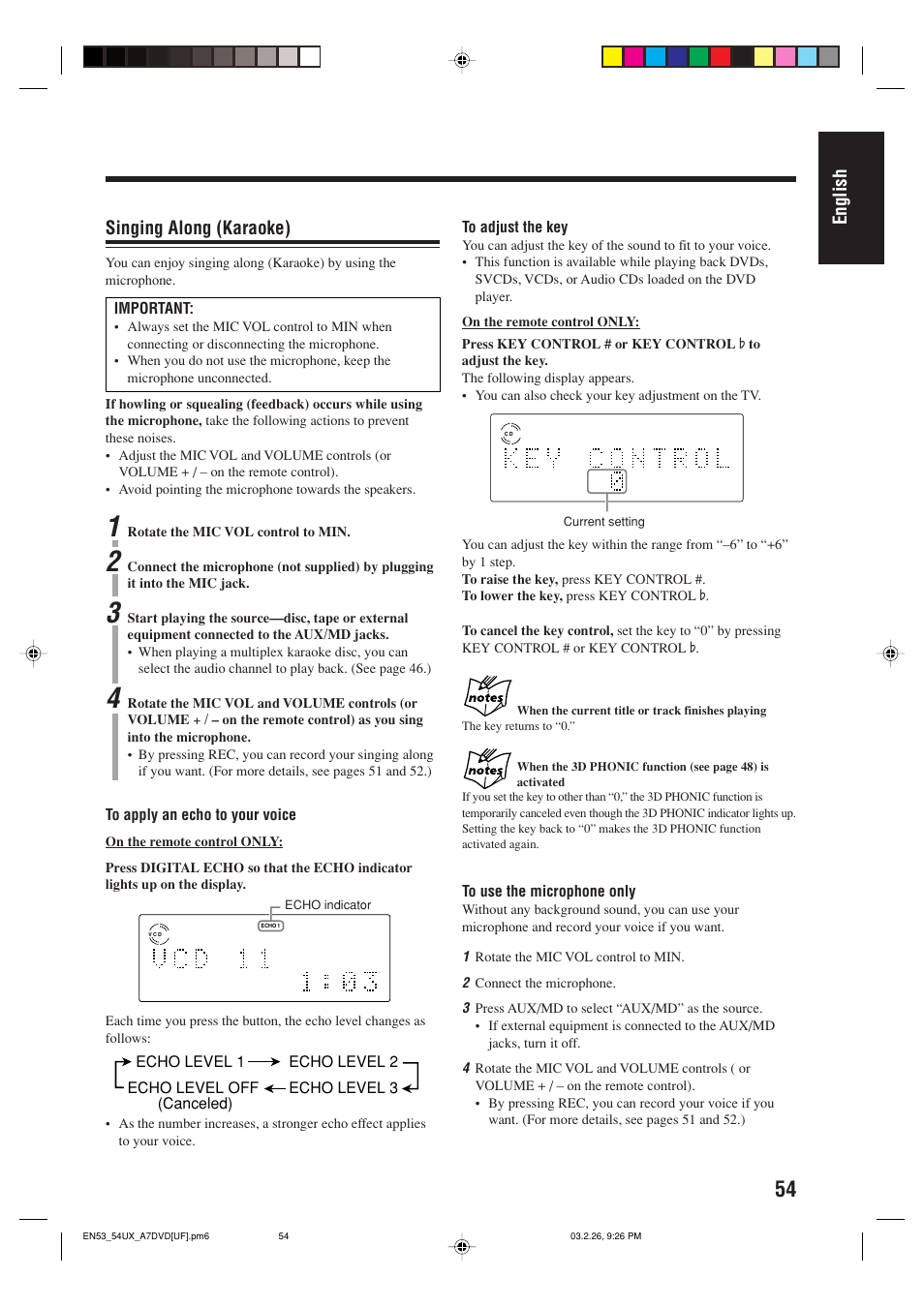 English singing along (karaoke) | JVC 0303MWMMDWJEM User Manual | Page 57 / 76