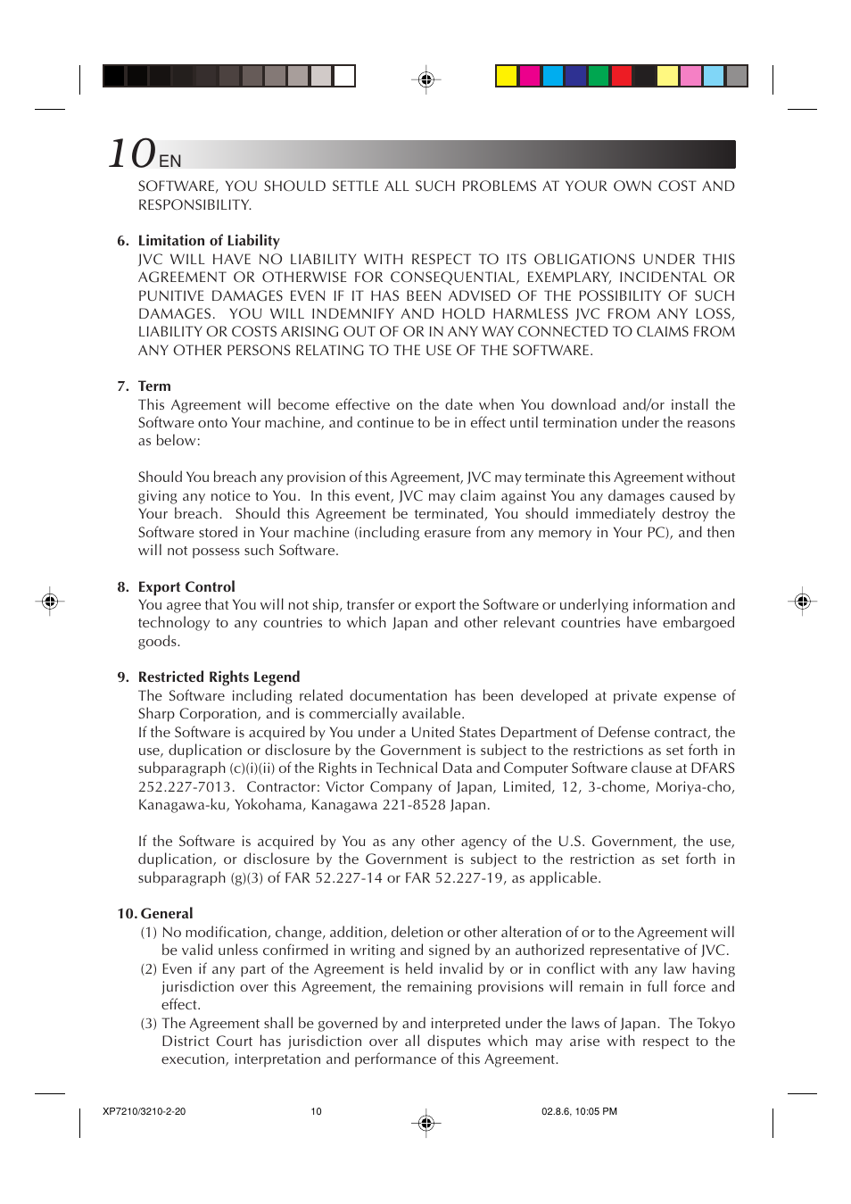 JVC MP-XP7210GB User Manual | Page 10 / 90