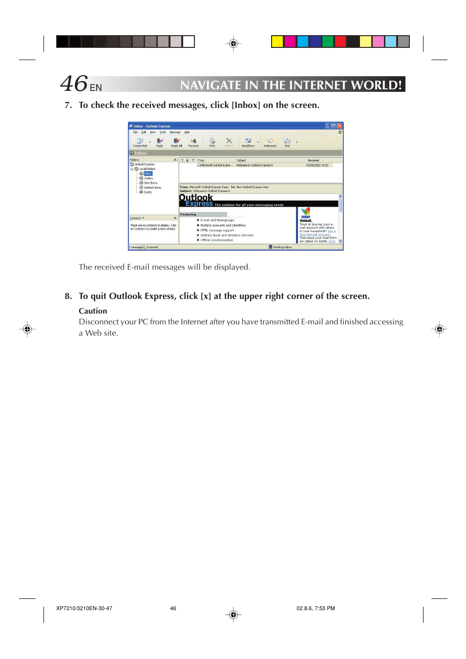 Navigate in the internet world | JVC MP-XP7210GB User Manual | Page 46 / 90