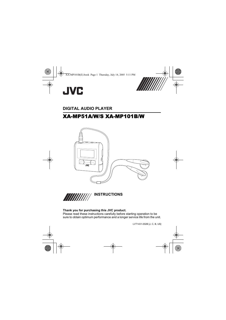 JVC XA-MP101B/W User Manual | 40 pages