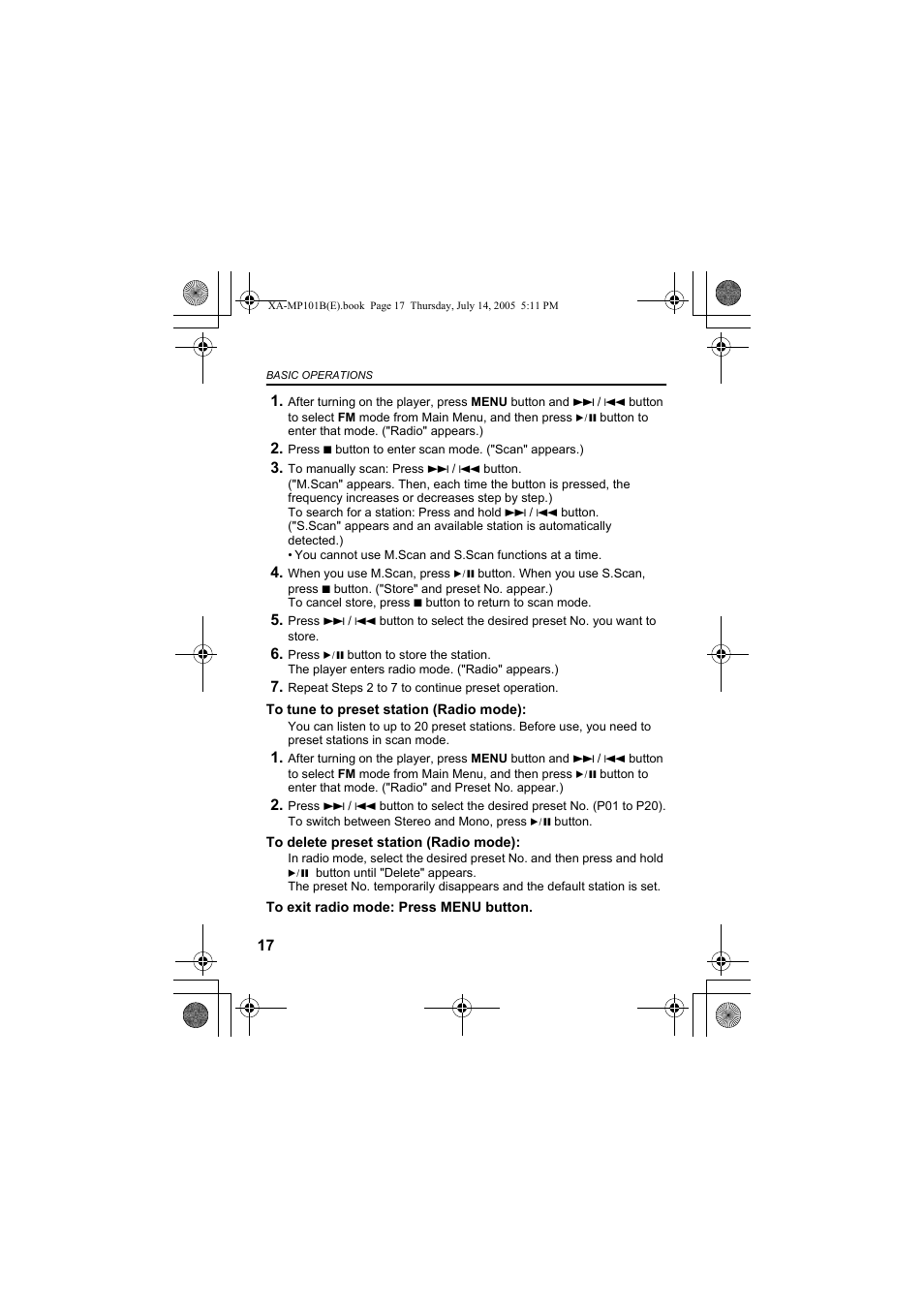 JVC XA-MP101B/W User Manual | Page 18 / 40