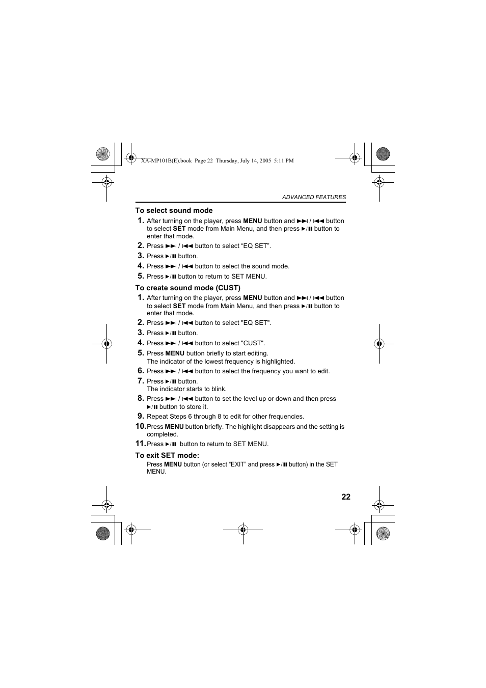 JVC XA-MP101B/W User Manual | Page 23 / 40