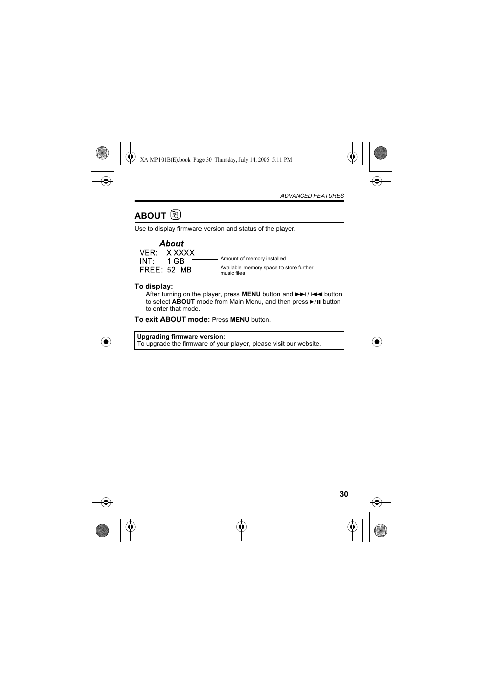 About | JVC XA-MP101B/W User Manual | Page 31 / 40