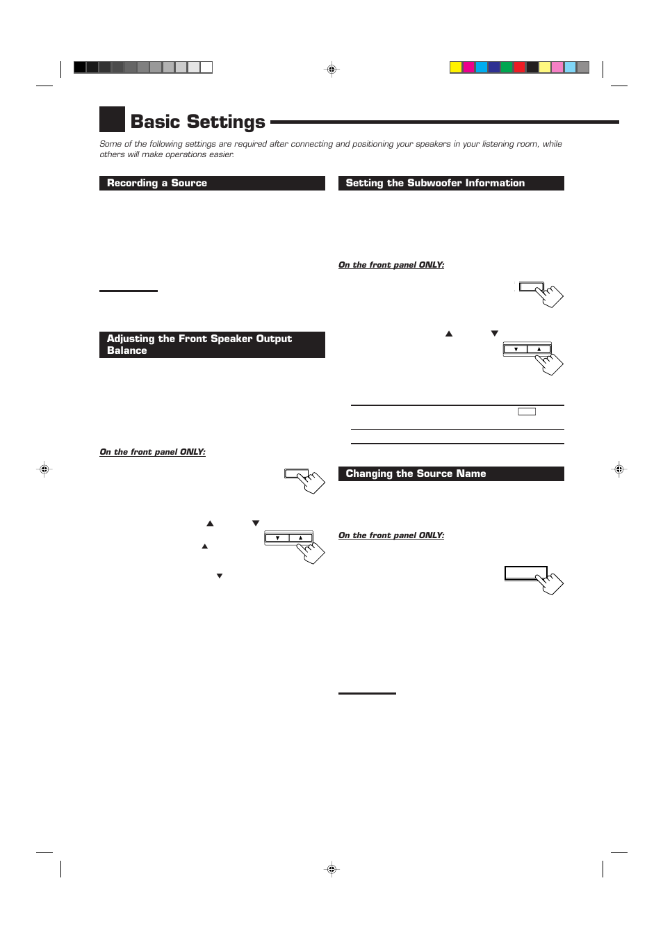 Basic settings | JVC RX-6010RBK  EN User Manual | Page 14 / 36