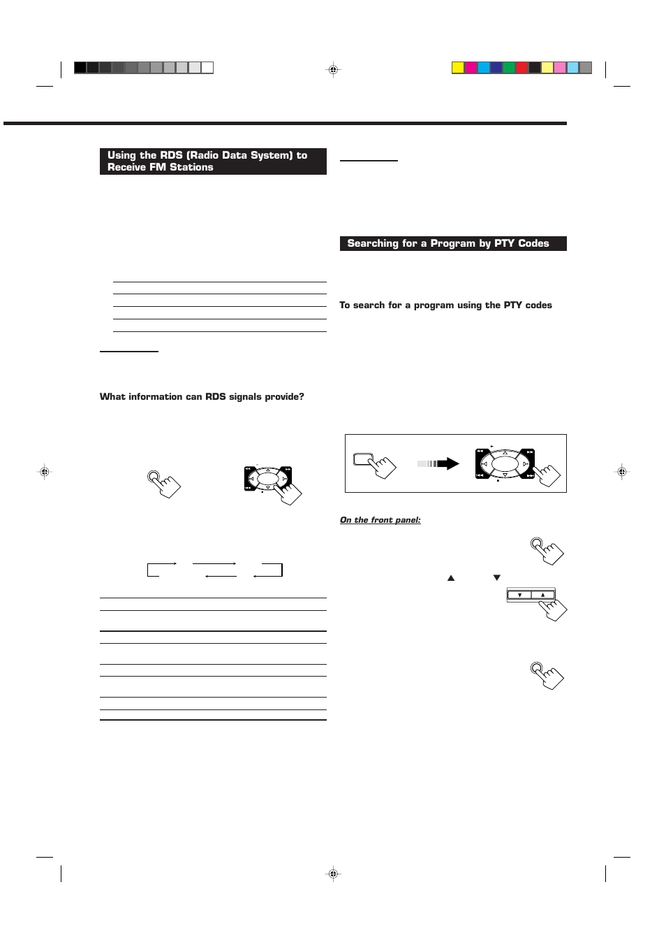 Searching for a program by pty codes, Press pty search while listening to an fm station | JVC RX-6010RBK  EN User Manual | Page 21 / 36