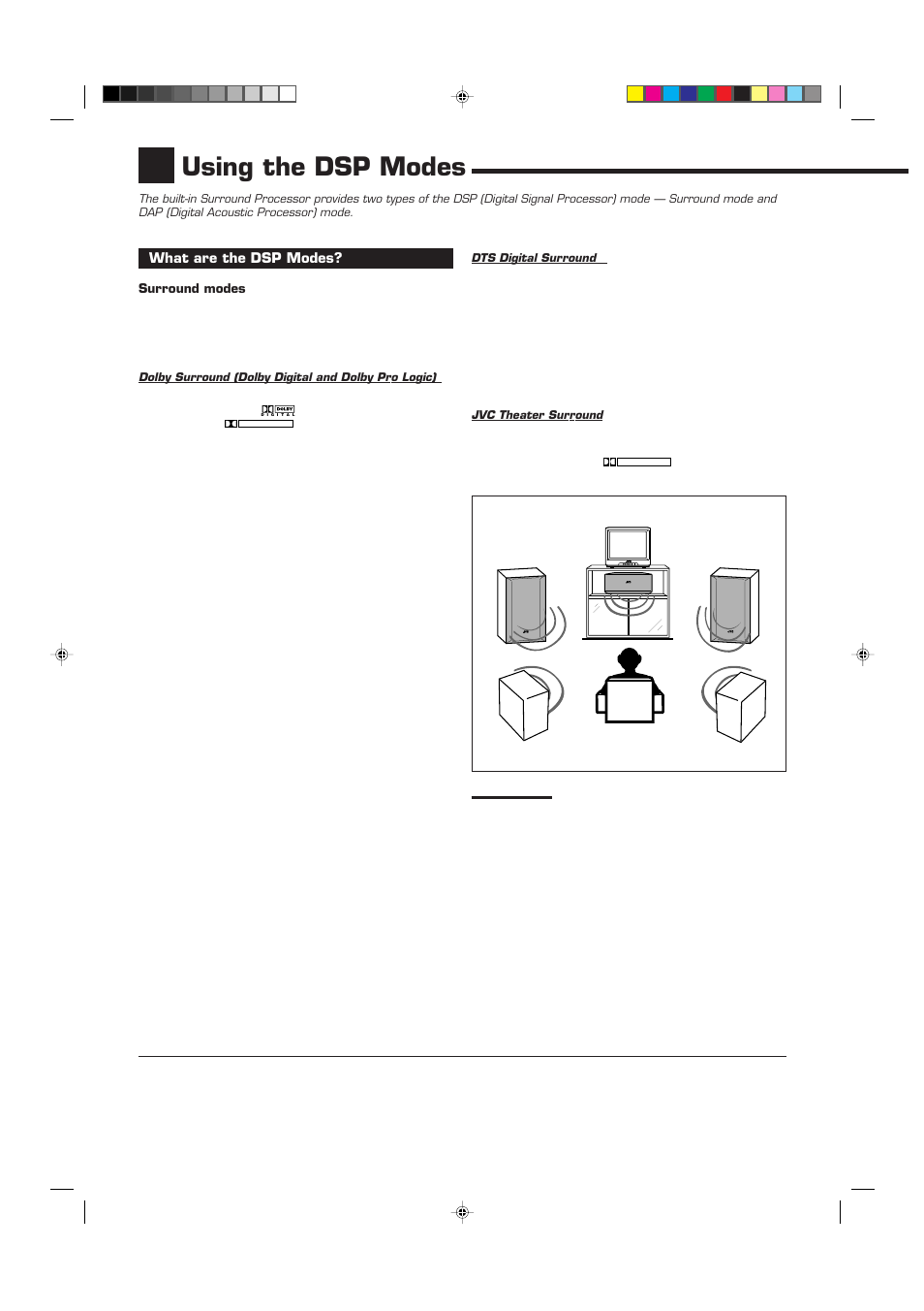 Using the dsp modes | JVC RX-6010RBK  EN User Manual | Page 24 / 36