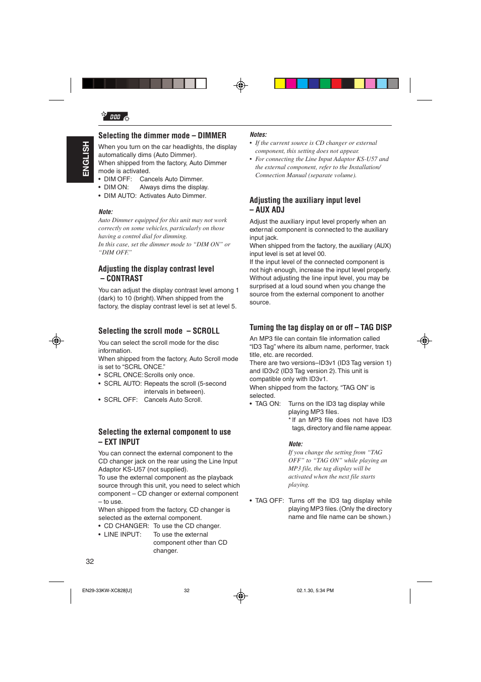 JVC KW-XC828 User Manual | Page 32 / 44