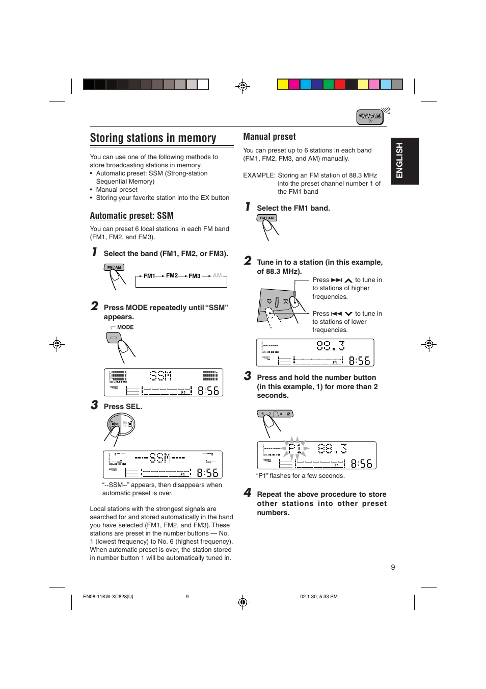 JVC KW-XC828 User Manual | Page 9 / 44