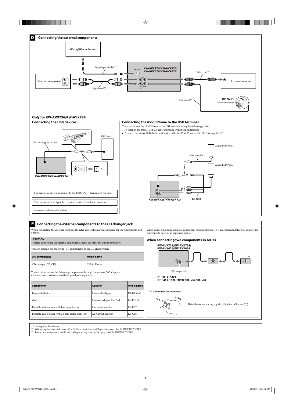 Connecting the external components, When connecting two components in series | JVC GET0602-001A User Manual | Page 146 / 362
