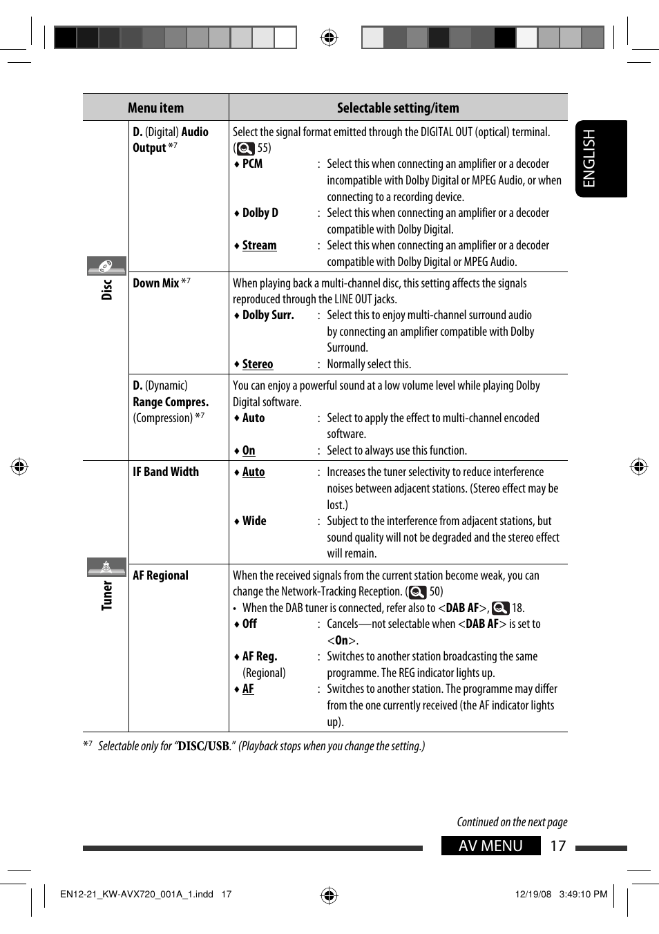 17 av menu english | JVC GET0602-001A User Manual | Page 235 / 362