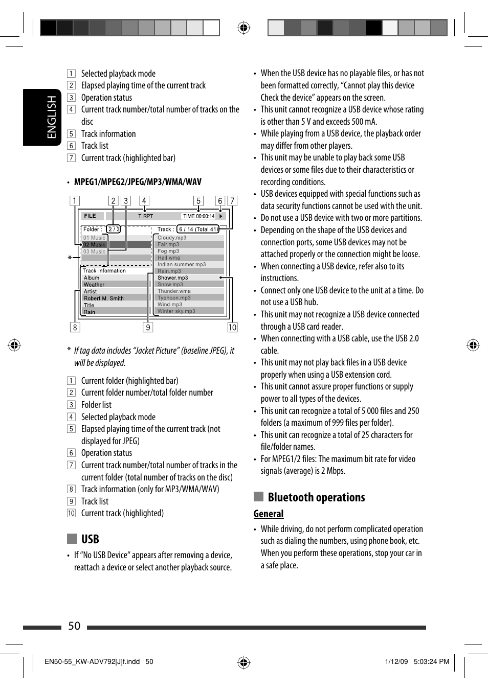 Bluetooth operations, 50 english | JVC GET0602-001A User Manual | Page 50 / 362