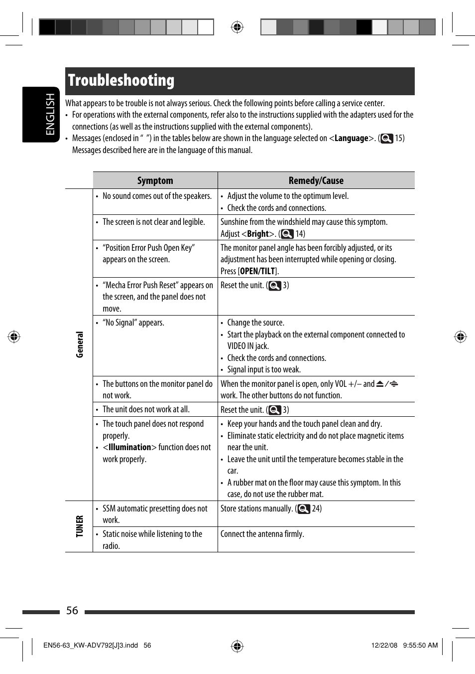 Troubleshooting, 56 english | JVC GET0602-001A User Manual | Page 56 / 362