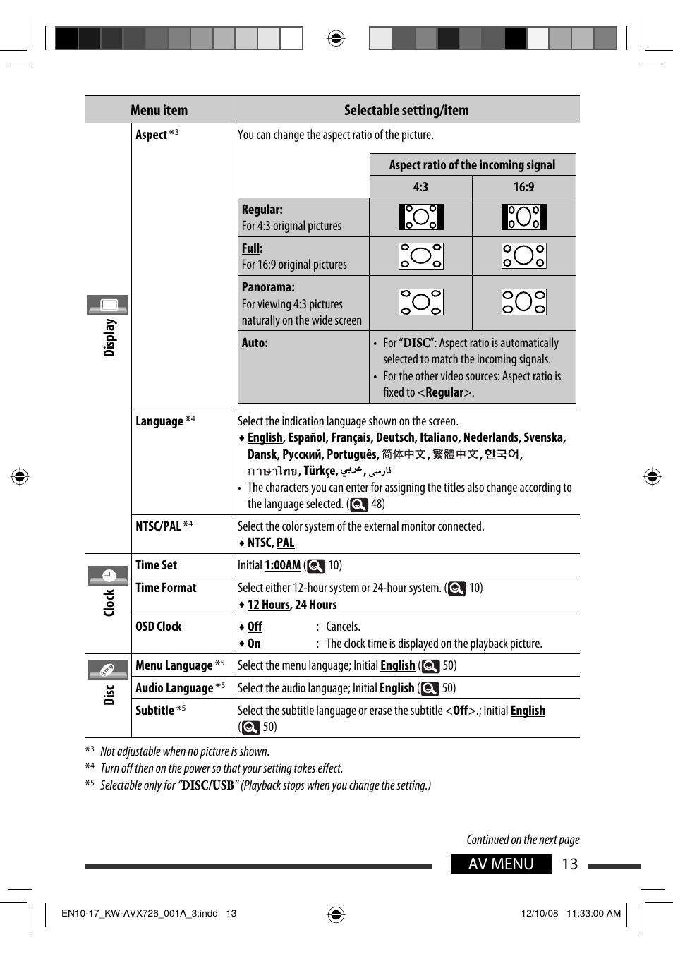 13 av menu | JVC GET0602-001A User Manual | Page 83 / 362