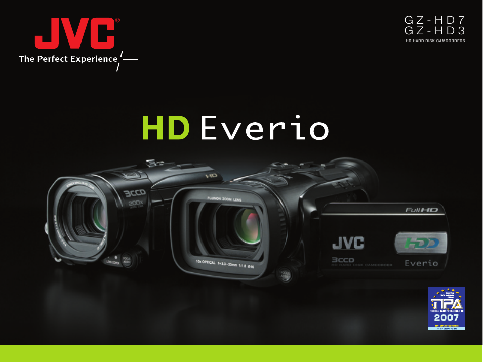 JVC Everio GZ-HD3 User Manual | 12 pages