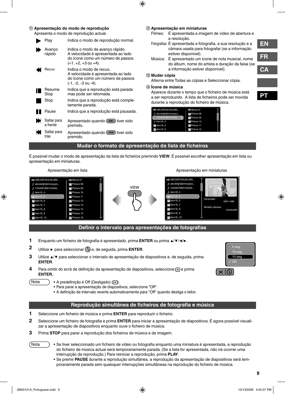 En fr ca pt | JVC CU-VS100U User Manual | Page 89 / 100