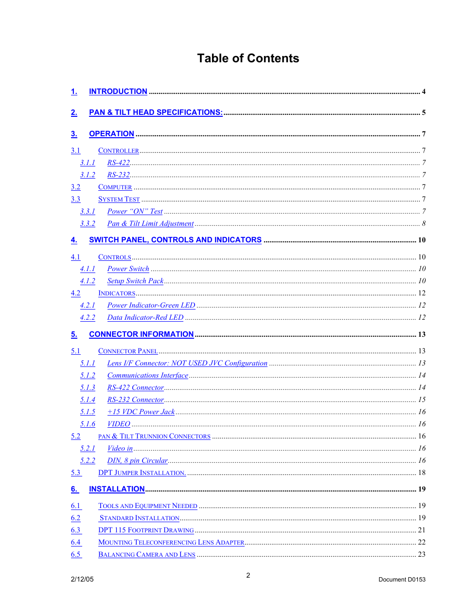 JVC DPT 115 User Manual | Page 2 / 37