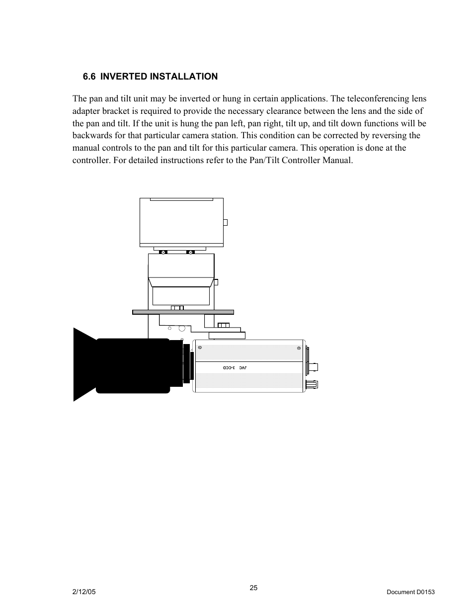 6inverted installation, Nverted, Nstallation | JVC DPT 115 User Manual | Page 25 / 37