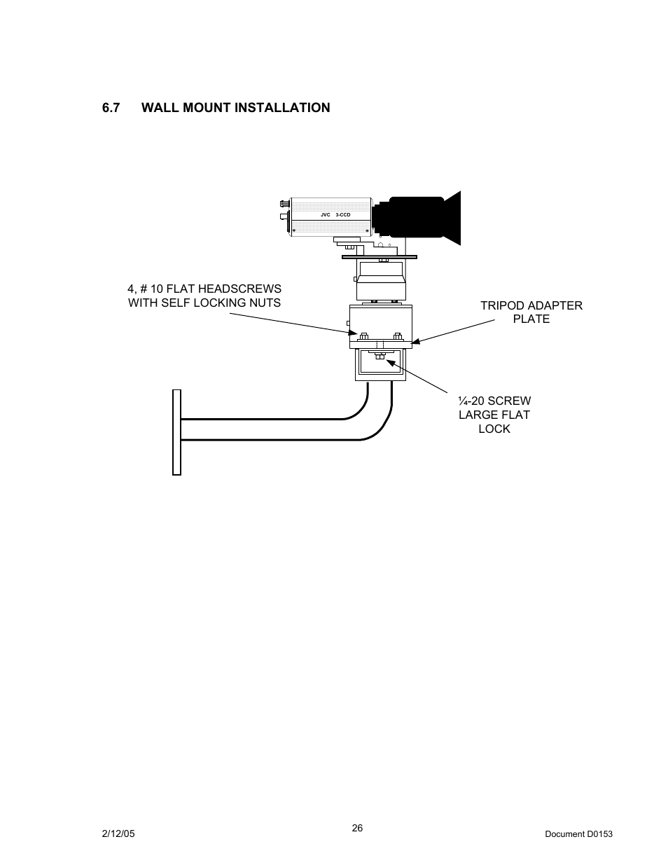 7wall mount installation, Ount, Nstallation | JVC DPT 115 User Manual | Page 26 / 37