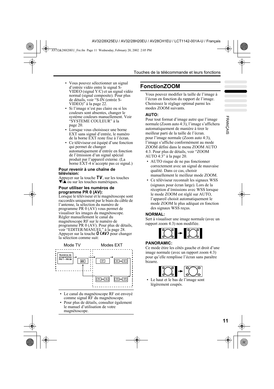 Fonctionzoom | JVC AV28CH1EU User Manual | Page 105 / 327
