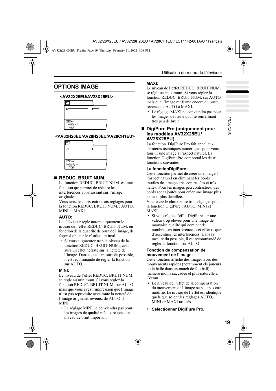 Options image | JVC AV28CH1EU User Manual | Page 113 / 327