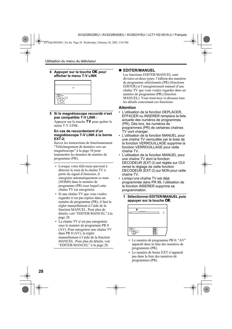 JVC AV28CH1EU User Manual | Page 122 / 327