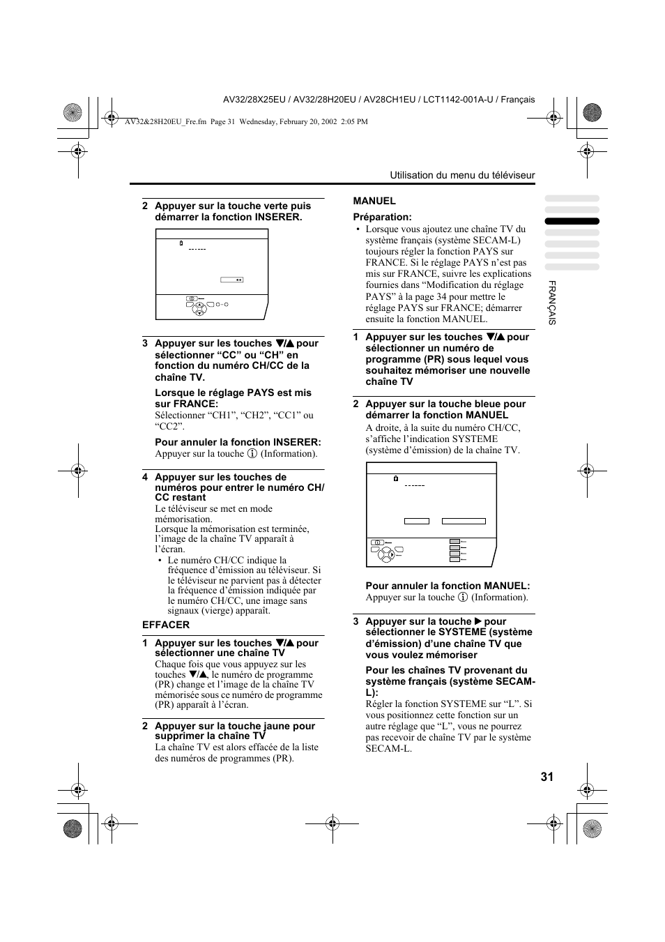 JVC AV28CH1EU User Manual | Page 125 / 327