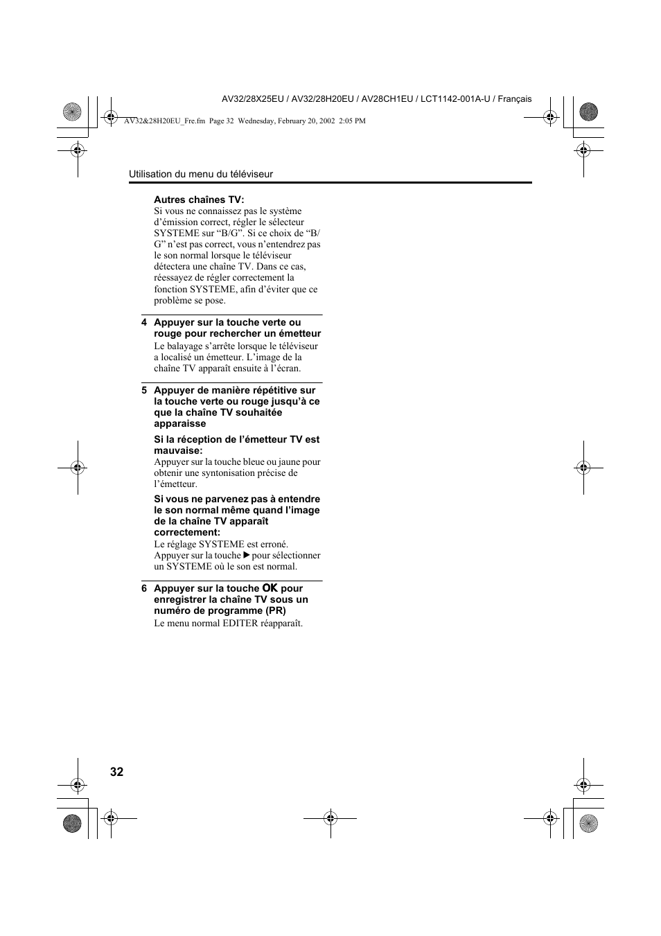 JVC AV28CH1EU User Manual | Page 126 / 327