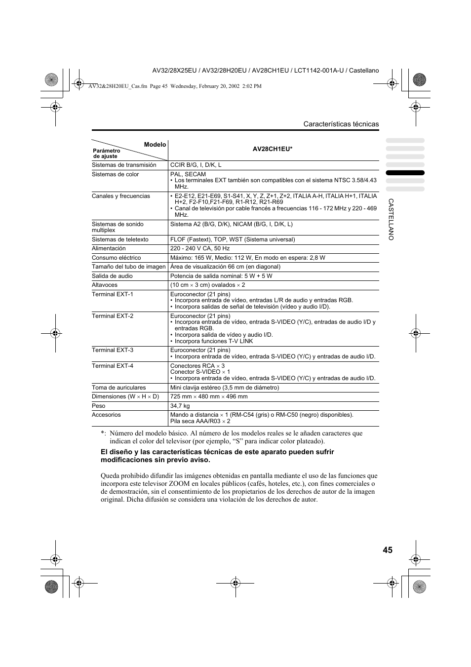 JVC AV28CH1EU User Manual | Page 231 / 327