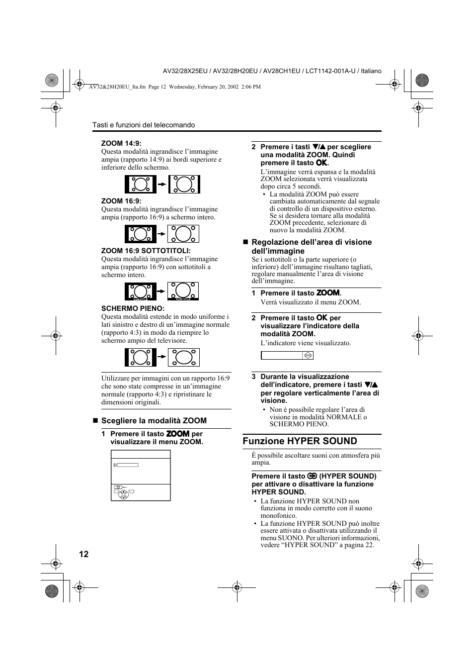 Funzione hyper sound | JVC AV28CH1EU User Manual | Page 244 / 327