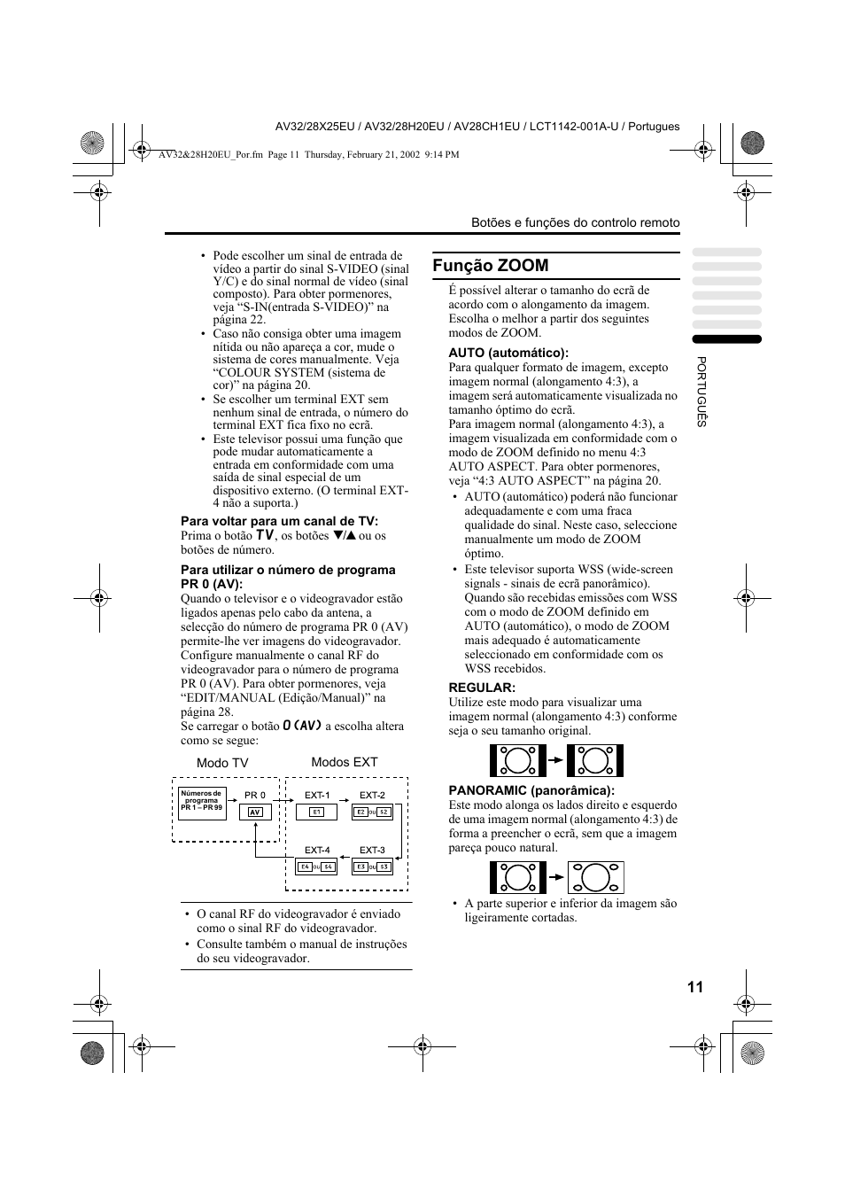 Função zoom | JVC AV28CH1EU User Manual | Page 289 / 327