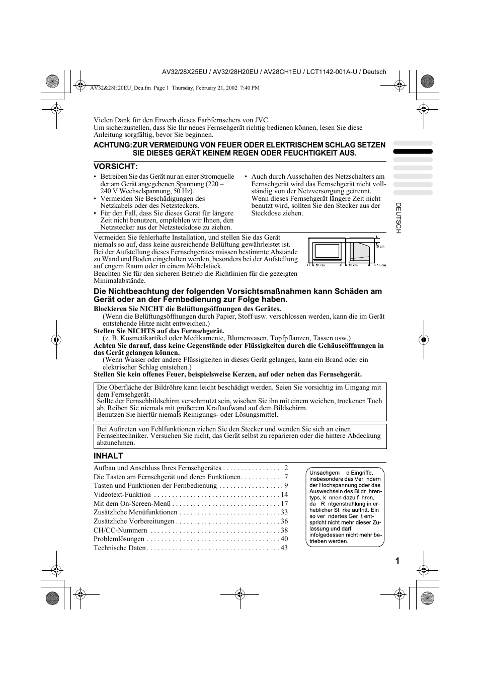 JVC AV28CH1EU User Manual | Page 49 / 327